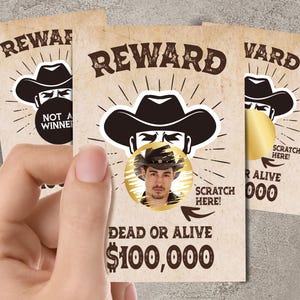 Jeu d'anniversaire de cow-boy à gratter, jeu de cartes personnalisé à gratter pour une activité de fête d'anniversaire à thème western, fête d'anniversaire de cow-boy à gratter