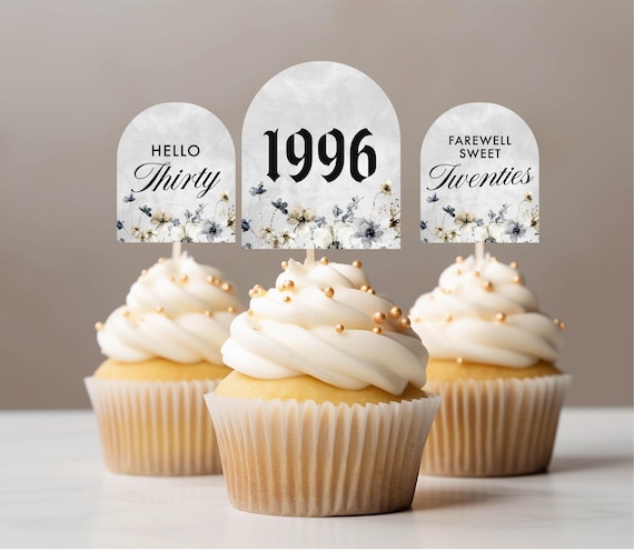 RIP to my 20s birthday cupcake topper for 1996 30th birthday party farewell sweet youth birthday tombstone cupcake toppers for 30th birthday