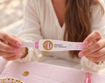 Baby Shower Game Scratch Off Card Pregnancy Test Reveal Party Activity Guest Entertainment Winner Selection Cardstock Custom Announcement