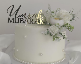 Umrah Mubarak Card Cake Topper/Charm