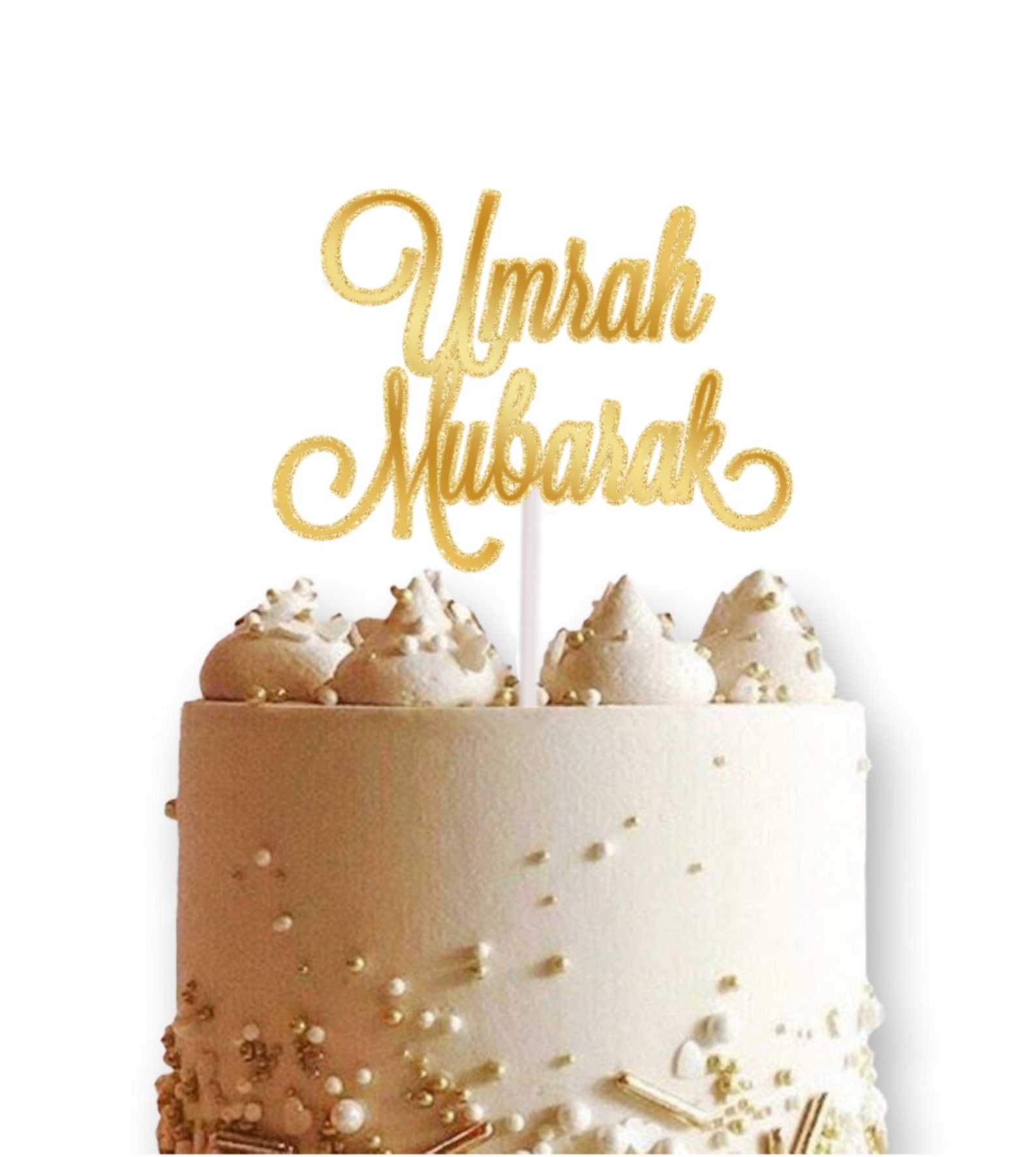 Umrah Mubarak Double Layered Card Cake Topper Etsy