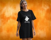 Forever Spooky Ghost Halloween Organic T-Shirt Dress