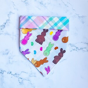 Chocolate Easter Bunnies | Colorful, Candy, Plaid, Pastel, Reversible, Button On