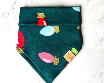 It’s Lit | Christmas Lights, Winter, stretchy, Christmas Pet Bandana
