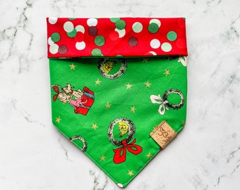 Whoville Celebration | Reversible, Winter, Christmas Pet Bandana