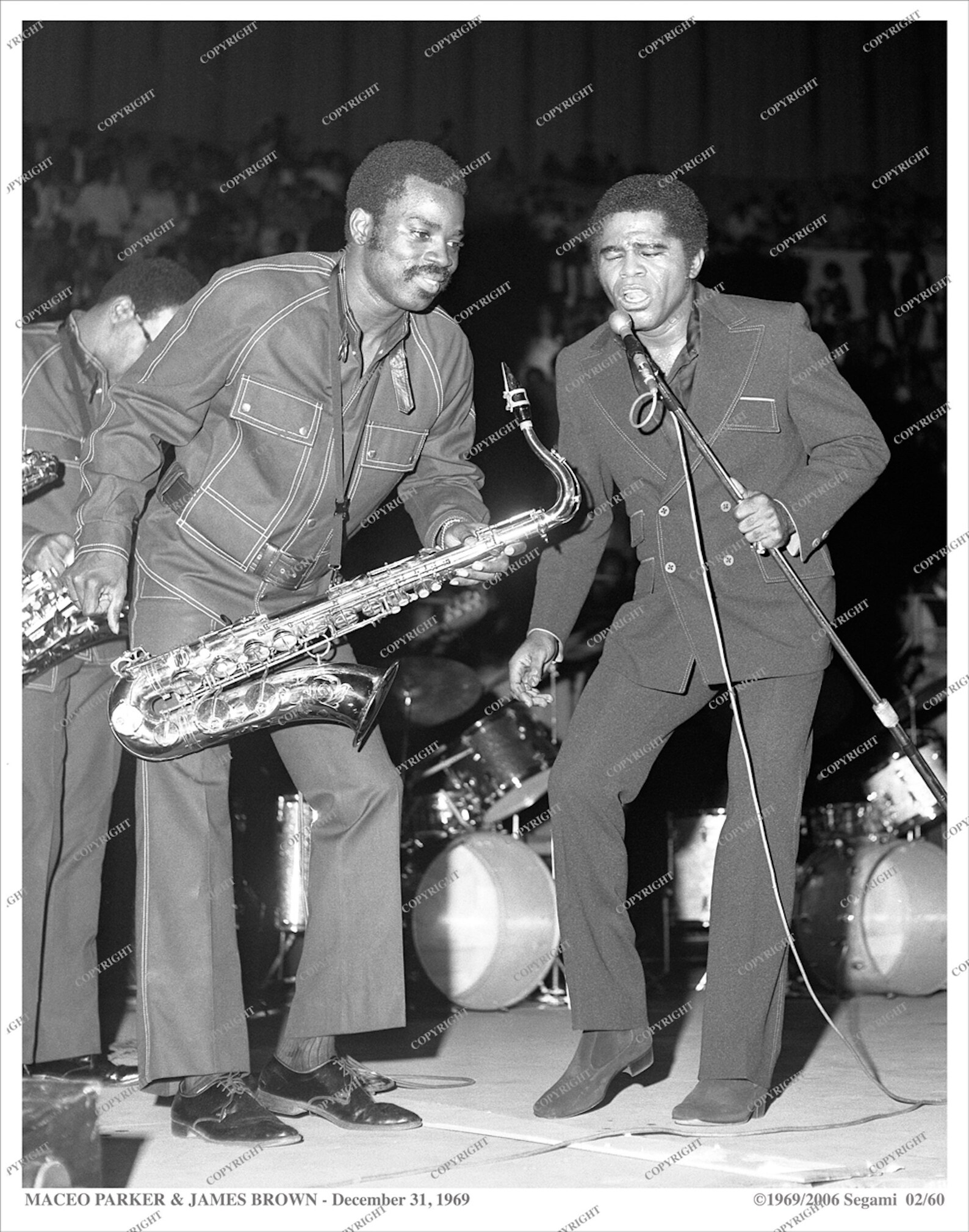 James Brown & Maceo Parker, New Year's Eve, 1969 11x14 Original