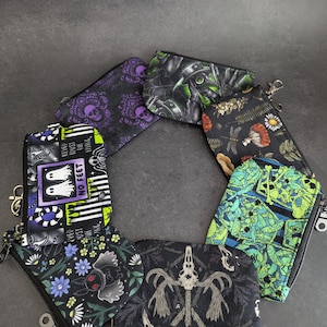Coin purse//card holder//horror//skulls//Mothman//cottagecore