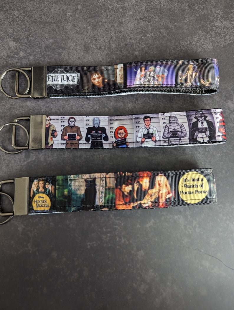 Movie TV characters key fobs, slasher, villains horror, scary, goth, alt, Buffy, Scream, Beetlejuice bild 2
