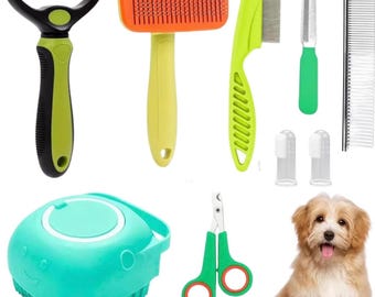 Kit per la toelettatura degli animali domestici 9-1