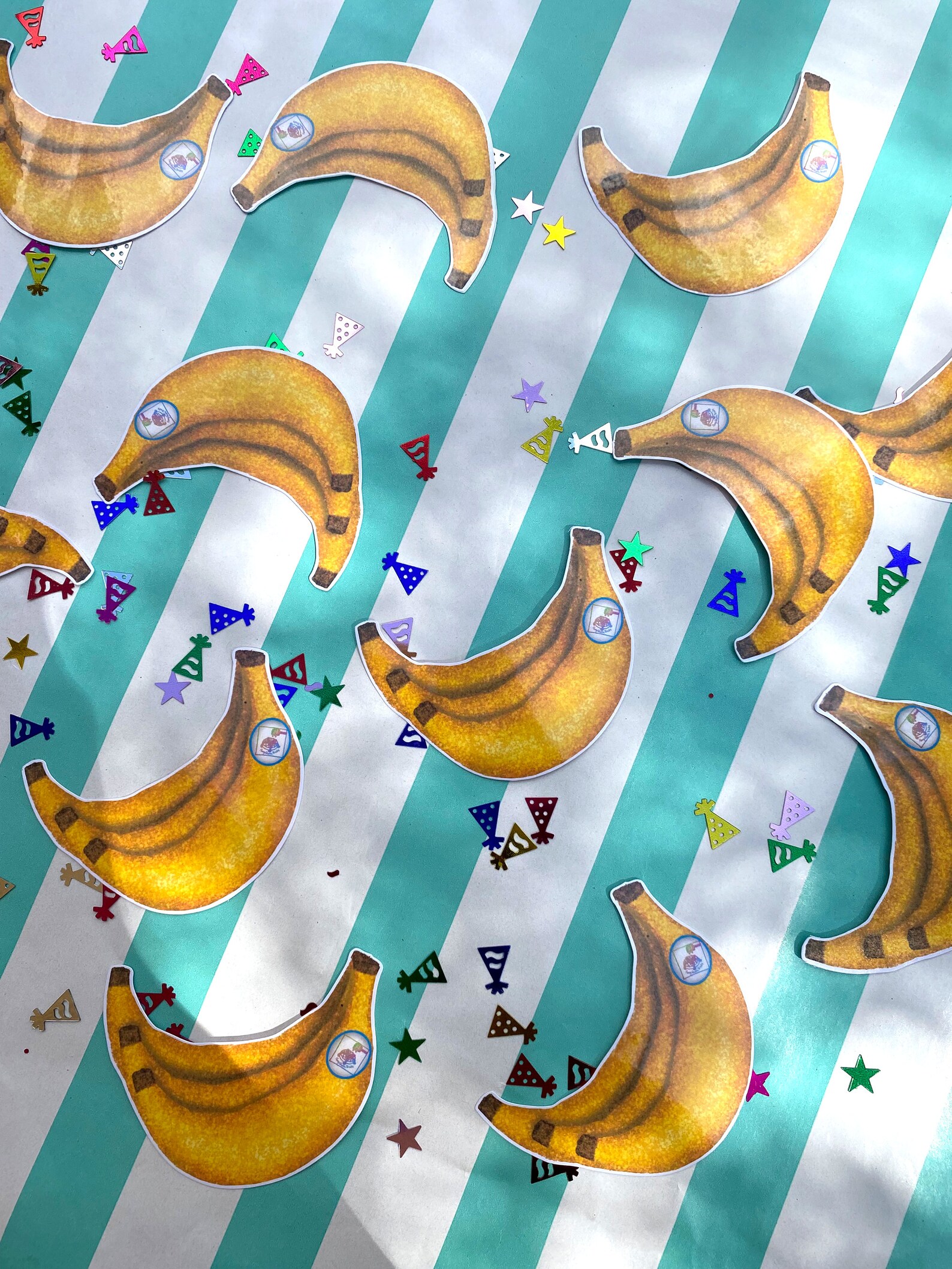 Banana Stickers Waterproof Stickers Cute Stickers Fruit Etsy