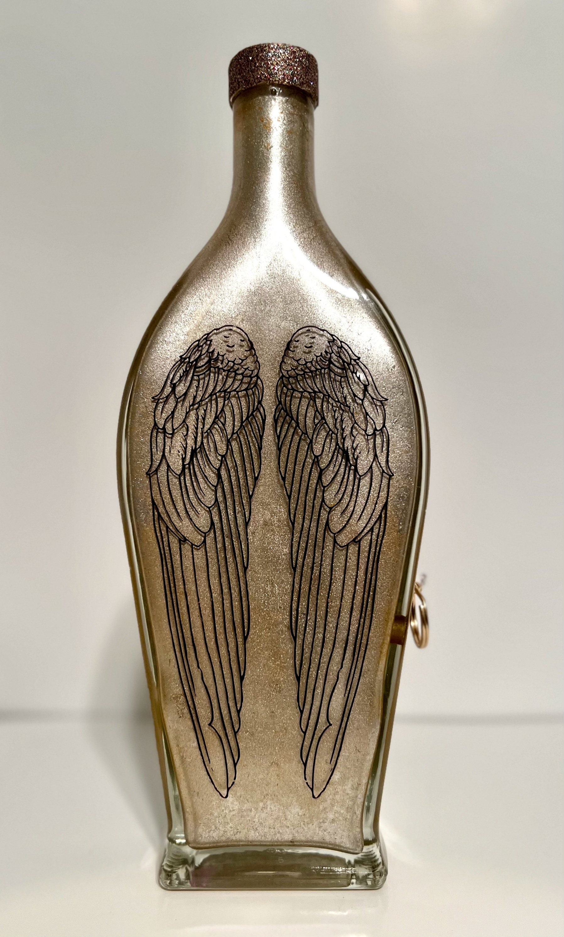 Angel Wings Repurposed Wine Bottle Incense Holder Etsy