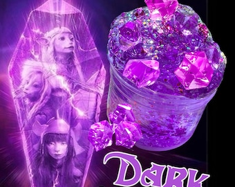 The Dark Crystal Bright Purple Clear Stretchy Slime with Crystals