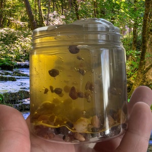 Creek Water Slime Clear Thick Stretchy Slime with Rocks and Pebbles Animal Charms