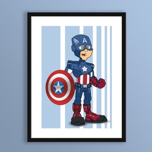 Superhero, Captain America 2, Avengers, DIGITAL Print