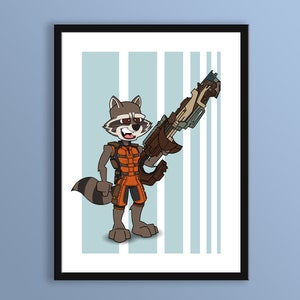 Superhero Rocket 1 INSTANT DOWNLOAD Digital Print for Guardians of the Galaxy vol 1 Fans - High Quality JPG Files - Personal Use Only