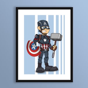 Superhero, Captain America 7, Endgame, DIGITAL Print
