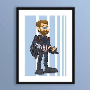 Superhero, Captain America 6, Infinity War, DIGITAL Print
