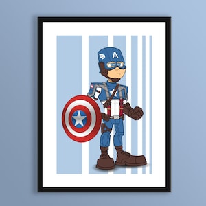 Superhero, Captain America 1, First Avenger, DIGITAL Print