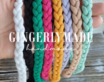 Stretchy Slim Braided Headbands/ Elastic Headband/ Headstraps/ Everyday Headband/ Comfortable Fit