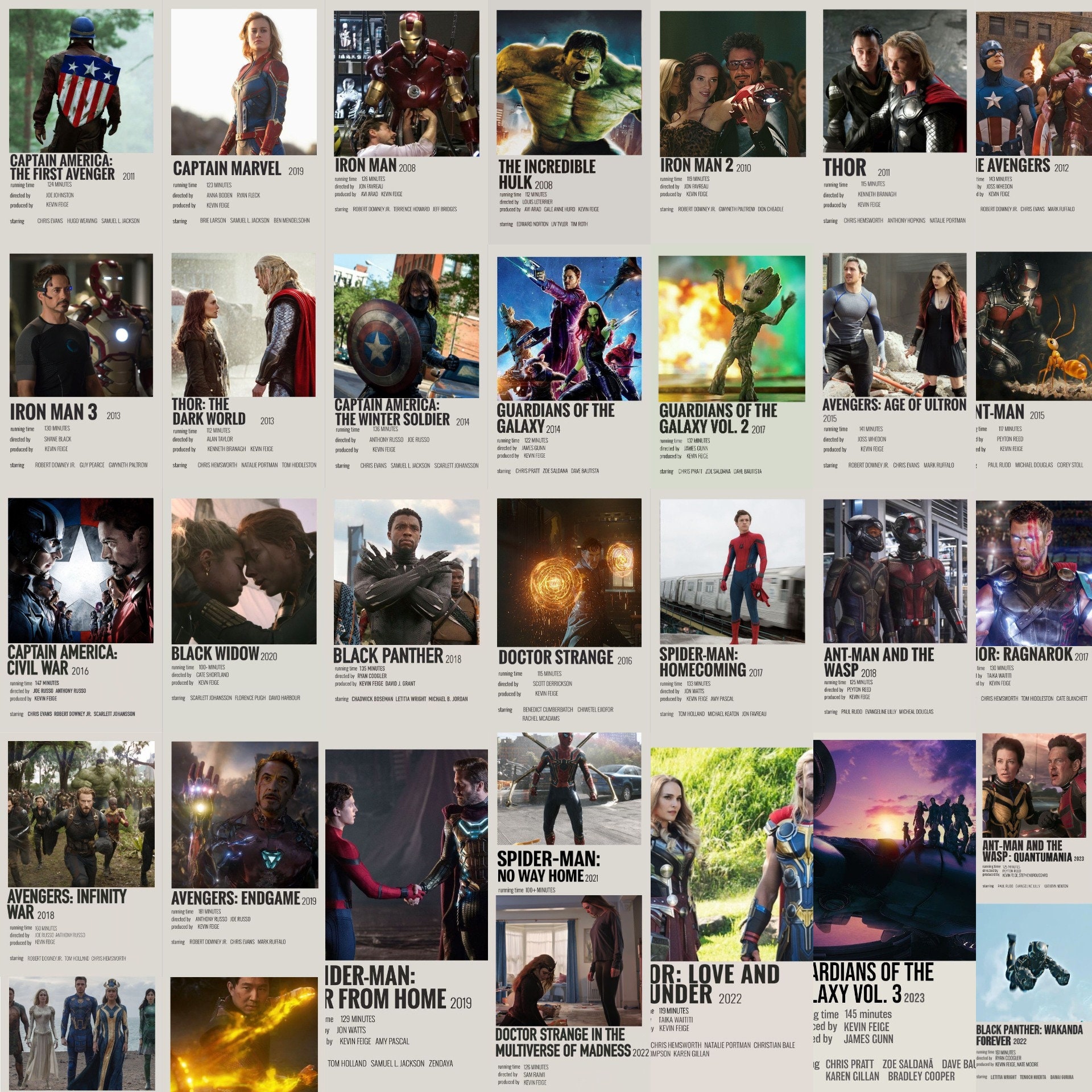 32 PCS printed Marvel Movie Posters Photo Wall Collage Etsy