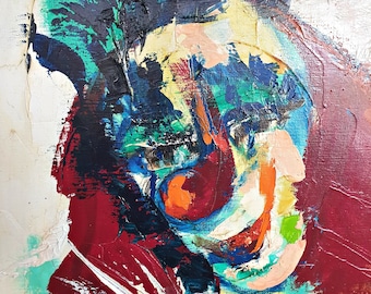 Henry Roland: &#39;The Clown&#39; - Oil on canvas - Belgium - 1970-1979