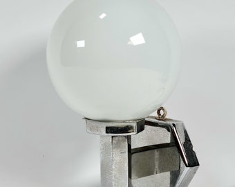 Egon Hillebrand wall lamp - Space Age - Milk glass, chrome - Germany - 1970-1979