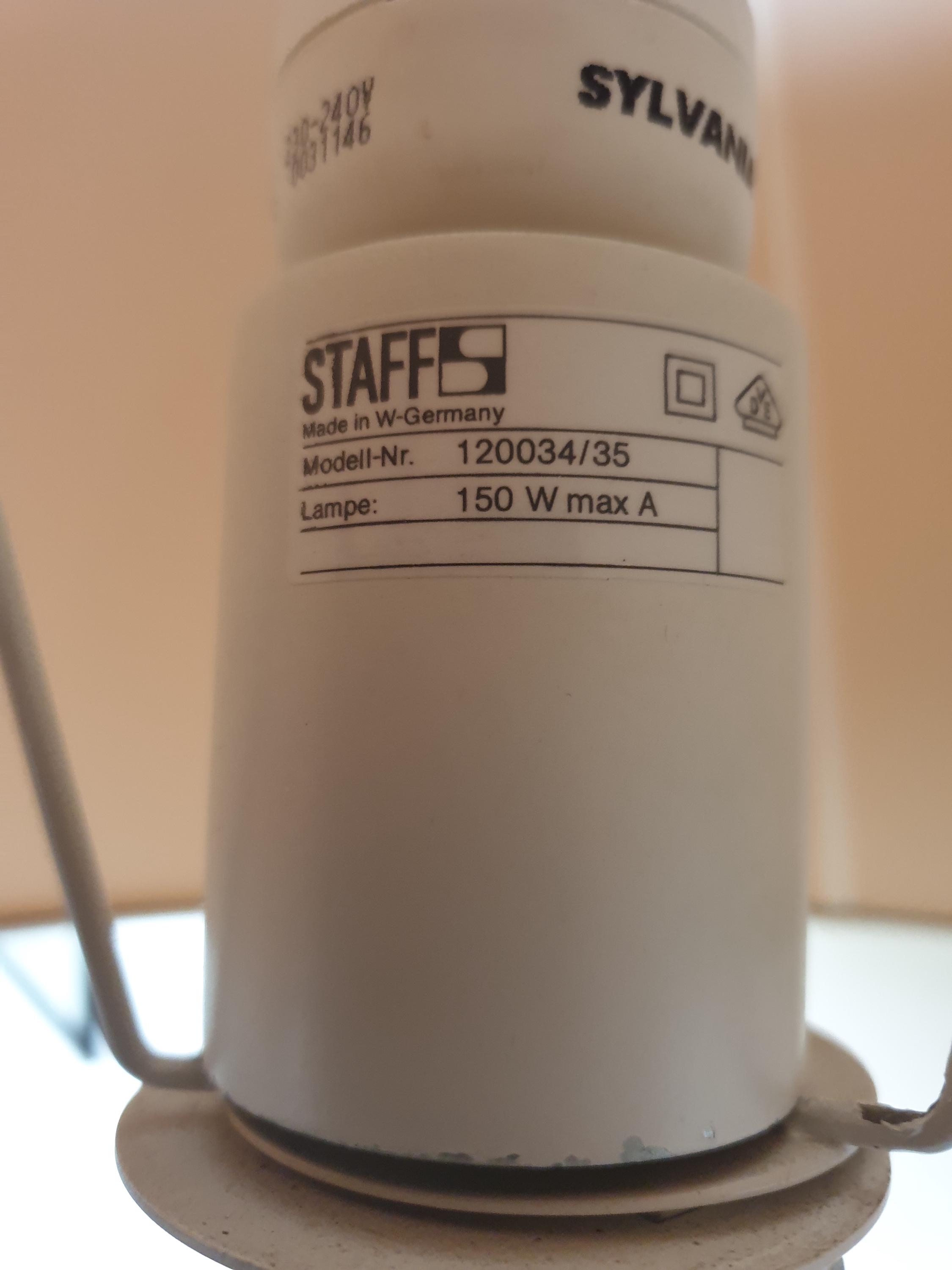 Rolf Krüger Staff Leuchten Table Lamp - PVC, Metal - 1970-1979