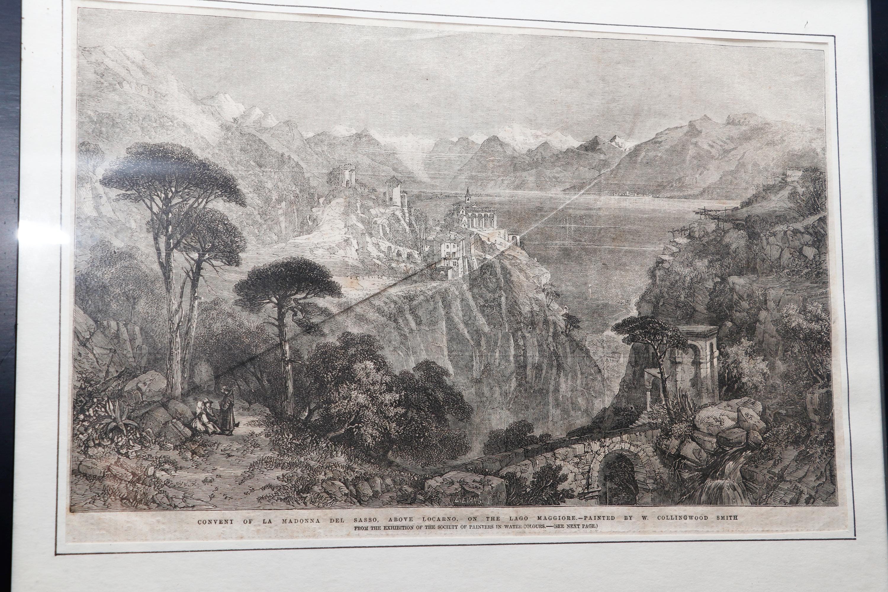 William Harding Collingwood Smith: 'The Convent of la Madonna Del Sasso' - Engraving - United Kingdom - 1850-1859