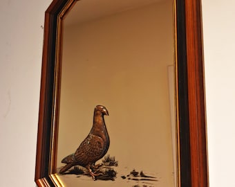 Pigeon mirror - Walnut, tin - Belgium - 1950-1959