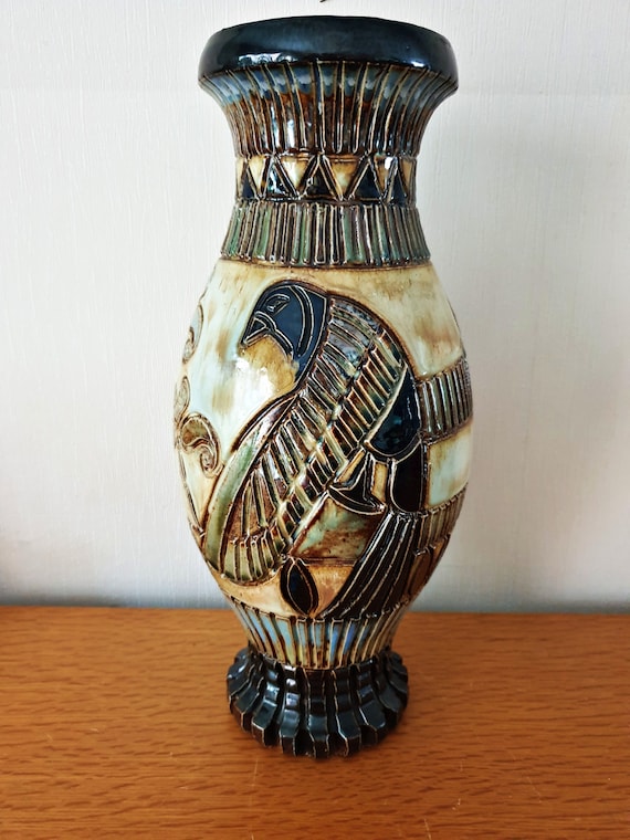 Vase Roger Guérin for Bouffioulx - Earthenware - Art Deco - Belgium - 1930-1939