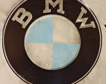Panneau publicitaire BMW - Métal - Allemagne - 1980-1989