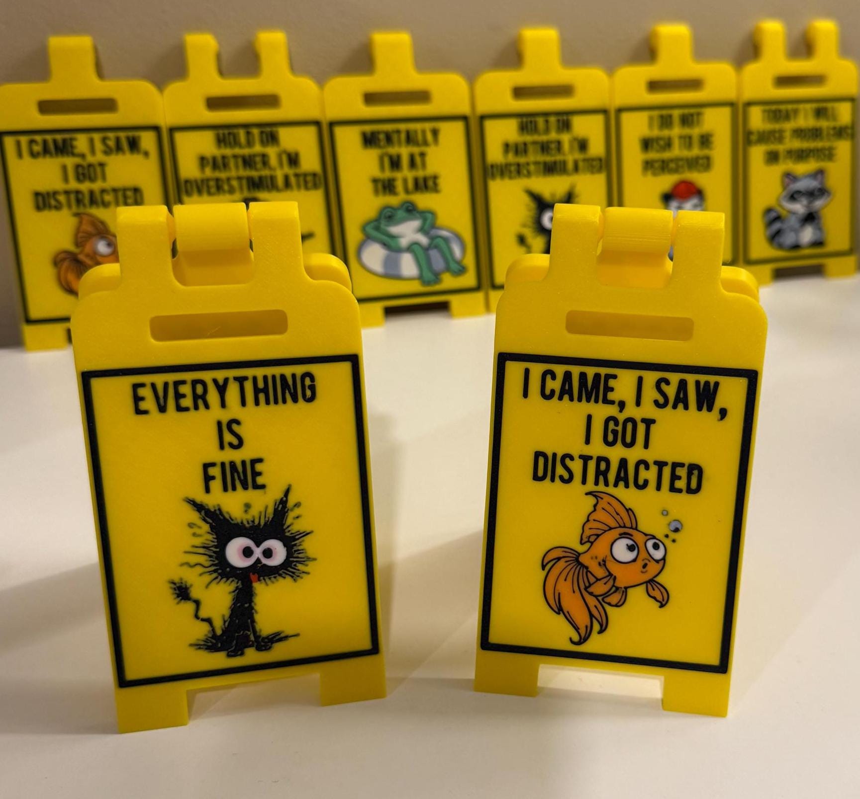 Customizable Mini Message Sign: 3D Printed Desk Decor. All Signs Fold ...