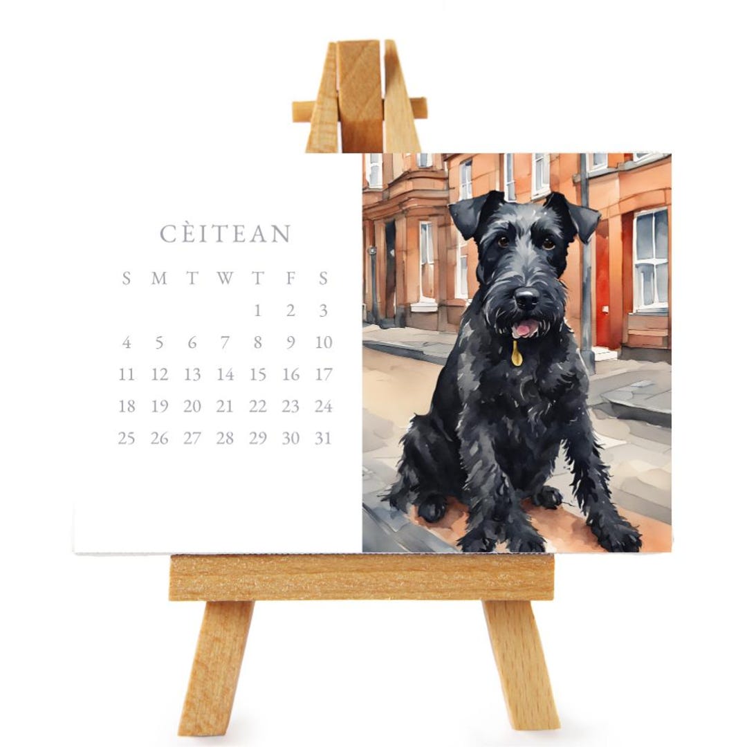 2025 Gaelic Printable Scottish Animal Calendar Etsy