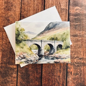 Carte pour correspondance Glenfinnan aquarelle Ecosse
