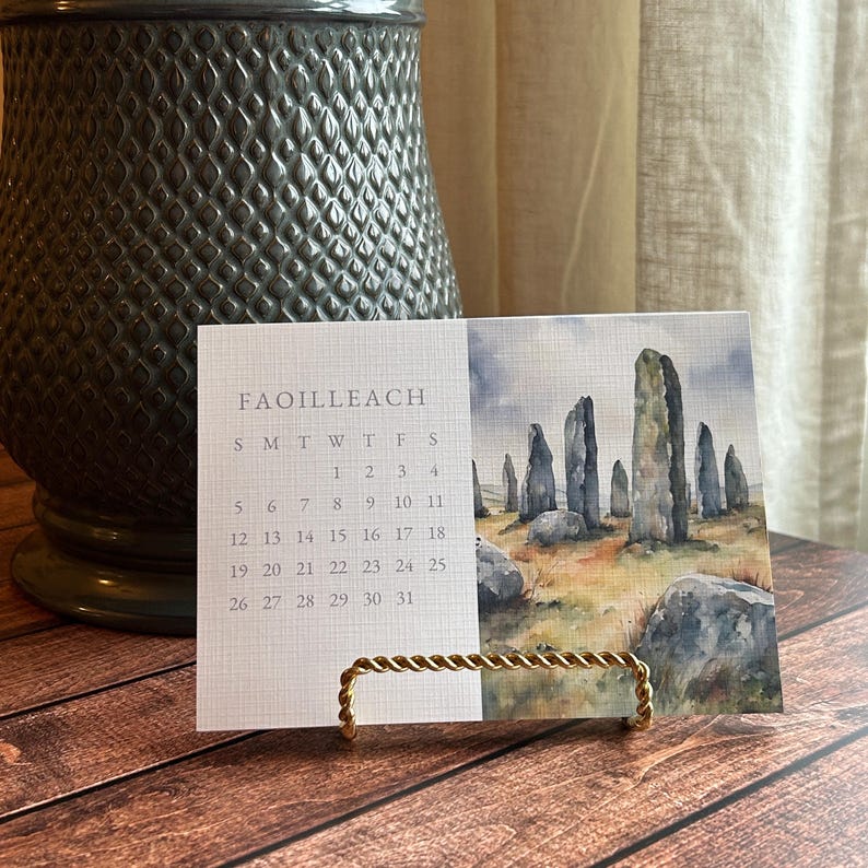 2025 Gaelic Printable Scottish Animal Calendar Etsy