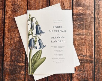 Botanical Sketch Invitation Printing Service