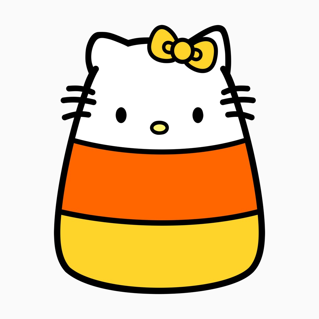 Halloween Candy Corn Hellokitty SVG PNG JPG for Cricut Etsy