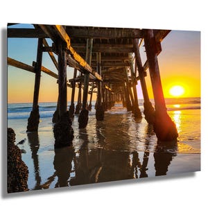 Digital Download - Sunset Underneath San Clemente Pier Photography, Orange County California, Pier Photo Art, Southern California Artwork