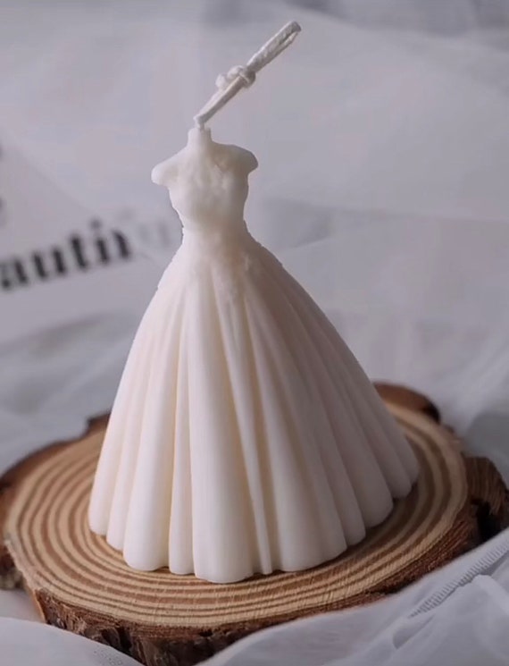 Vela de vestido de novia / decoración de boda / vela de - Etsy España Vela de vestido de novia / decoración de boda / vela de - Etsy España