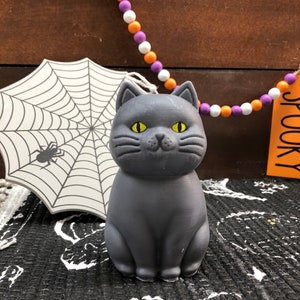 Black cat candle| boo!| Halloween decorations | Halloween gift| skull pumpkin ghost| scary candle| fall candle