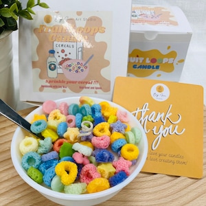 Cereal bowl candle| fruit loops candle