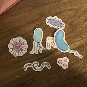 microbe stickers-profits go to tuberculosis research and prevention!