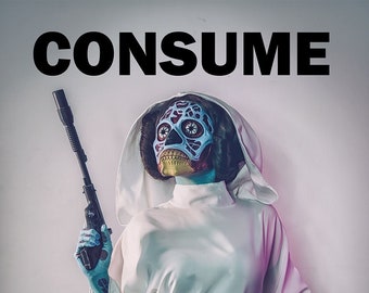 Star Wars Leia - They Live cosplay mashup print