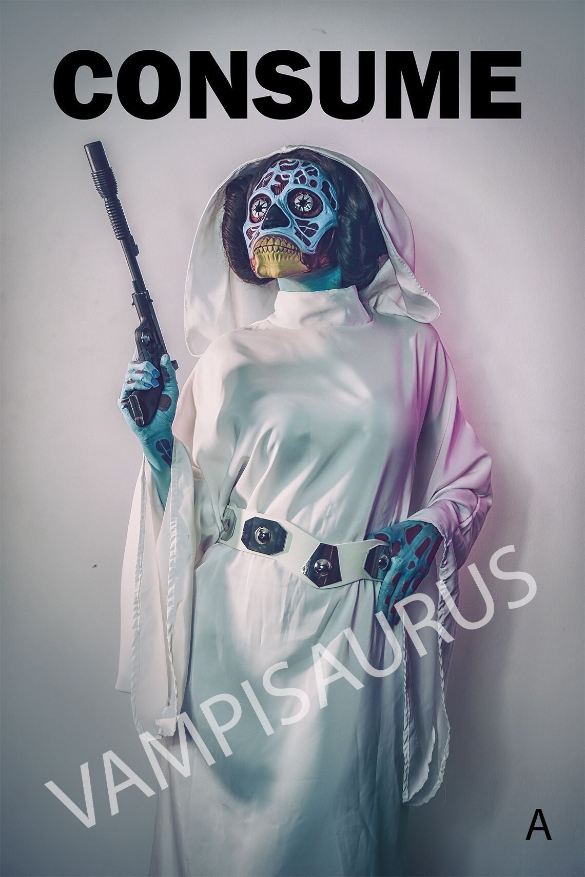 Star Wars Leia They Live Cosplay Mashup Print - Etsy