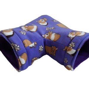 Cosy L shaped 2 way tunnel for guinea pigs