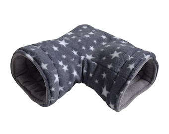 Cosy L shaped 2 way tunnel for guinea pigs