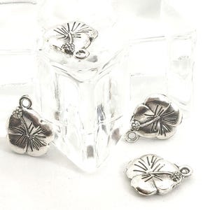 Water Lily Charm, Lotus Flower Charms ,Lily Pad Charm,  -15 x 12 mm; 1, 5, 10, 20, 50 pc lots