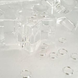 50 Pc Lot 6MM Split Rings Tibetan silver-color Double Loops Open Jump Rings