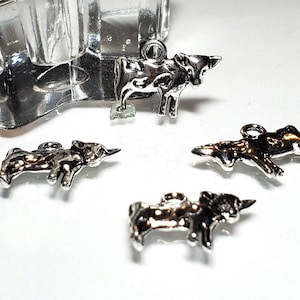 10 pc lot Cow Charm, Farm Charm, Guernsey Cow Charm, Holstein Cow Charm, 4H Charm,  Charms/Pendants Zinc Alloy- 10*18mm