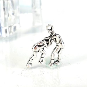 Wrestling Charm, Wrestling Match Charm, Wrestler Charm, Sports Charm, Zinc Alloy-  17*20mm  1, 5, 10, 20pc lots  Ships from Ohio